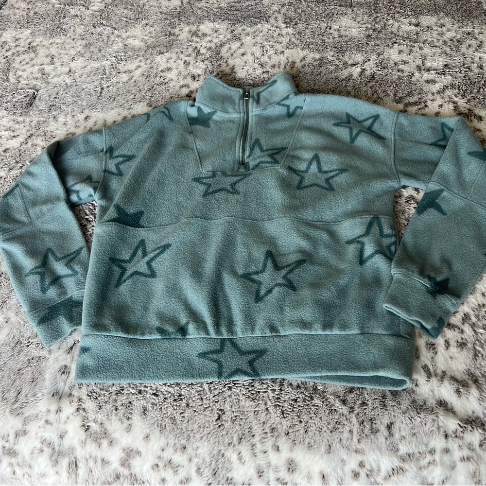 Cozie by Pinkrose Blue Quarter-Zip Pullover